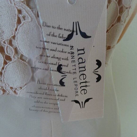 Nanette Lepore Chiffon Dress Women's Size 8 Pink Ruffle Lace Wedding Guest - Picture 7 of 7